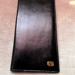 Valentino black bifold leather wallet